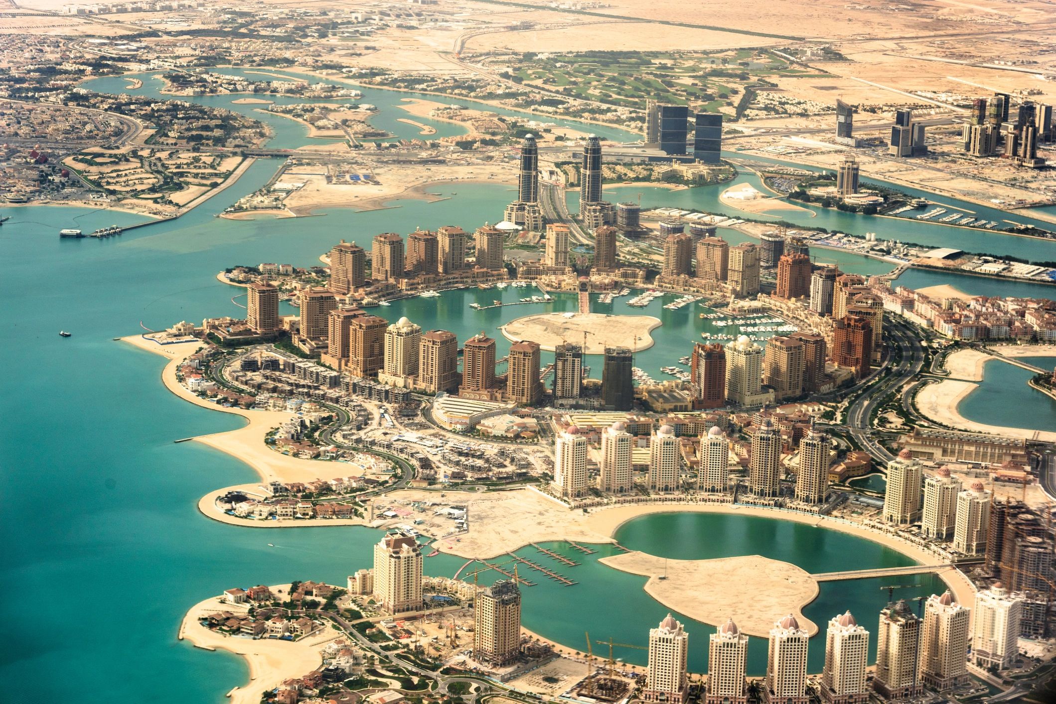 Qatar skyline representing local business growth